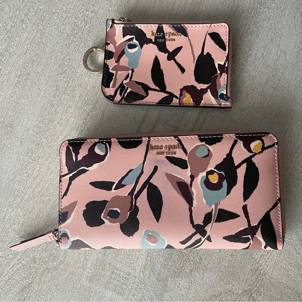 Kate Spade Wallet and matching small keychain wallet